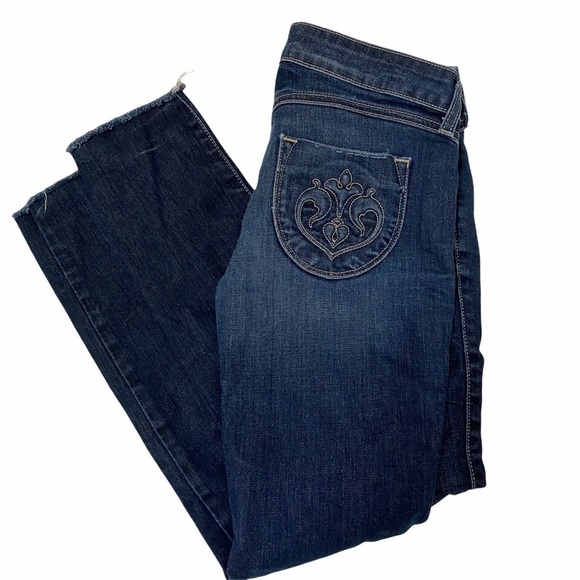 Siwy Dark Wash Distressed Skinny Low Rise Jeans 27 - Picture 6 of 7